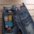 Fashion Embroidery Patchwork Men's Jeans Slim Straight Pants